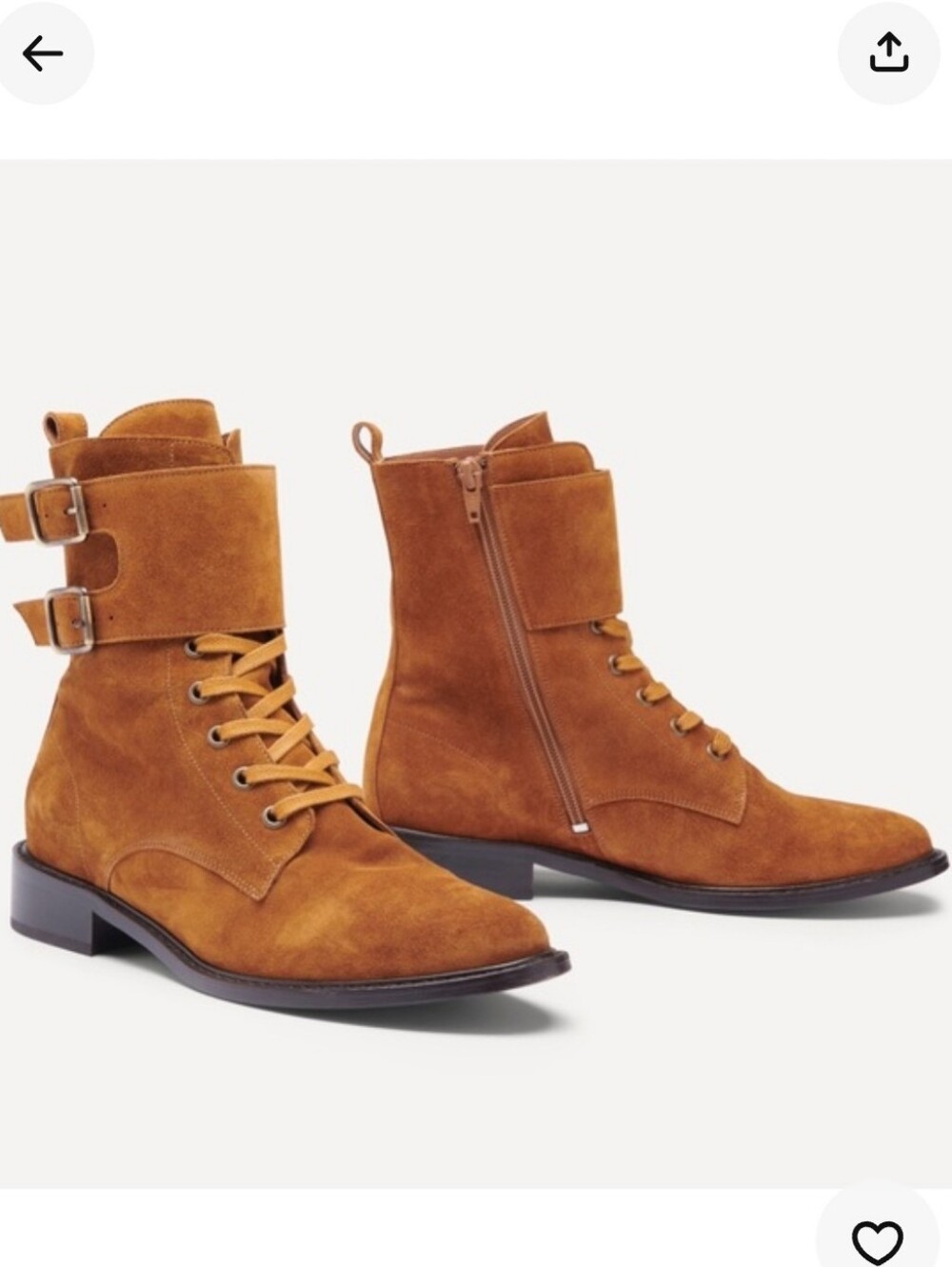 ba&sh Scomo Moto Suede Lace-Up Buckle Ankle Boots